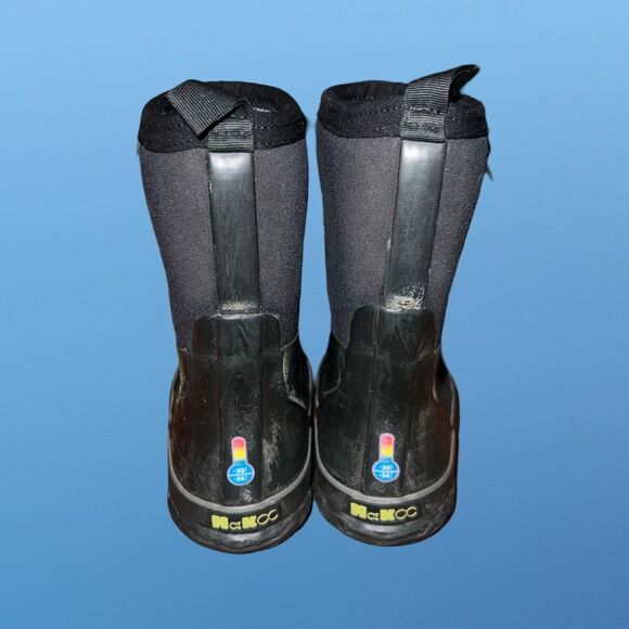 Toddler MCIKCC Black Rubber Rain Snow Classic Pull On Wellies Boot Size 11 - Picture 6 of 7